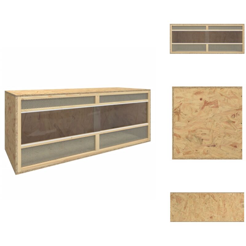 Terrarium Holzwerkstoff 120x50x50 cm - Reptilenzubehör - Terrarium - Kleintierehaus - Vogelkäfig - Tiergehege