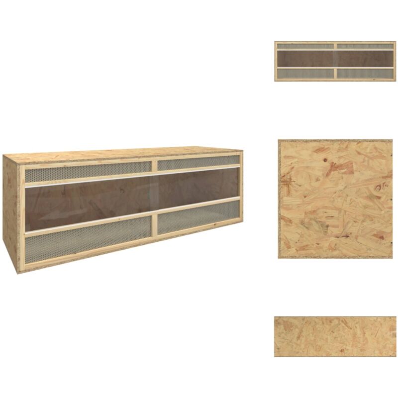 Terrarium Holzwerkstoff 144x46x48 cm - Reptilenzubehör - Terrarium - Kleintierkäfig - Tiergehege - Vogelvoliere