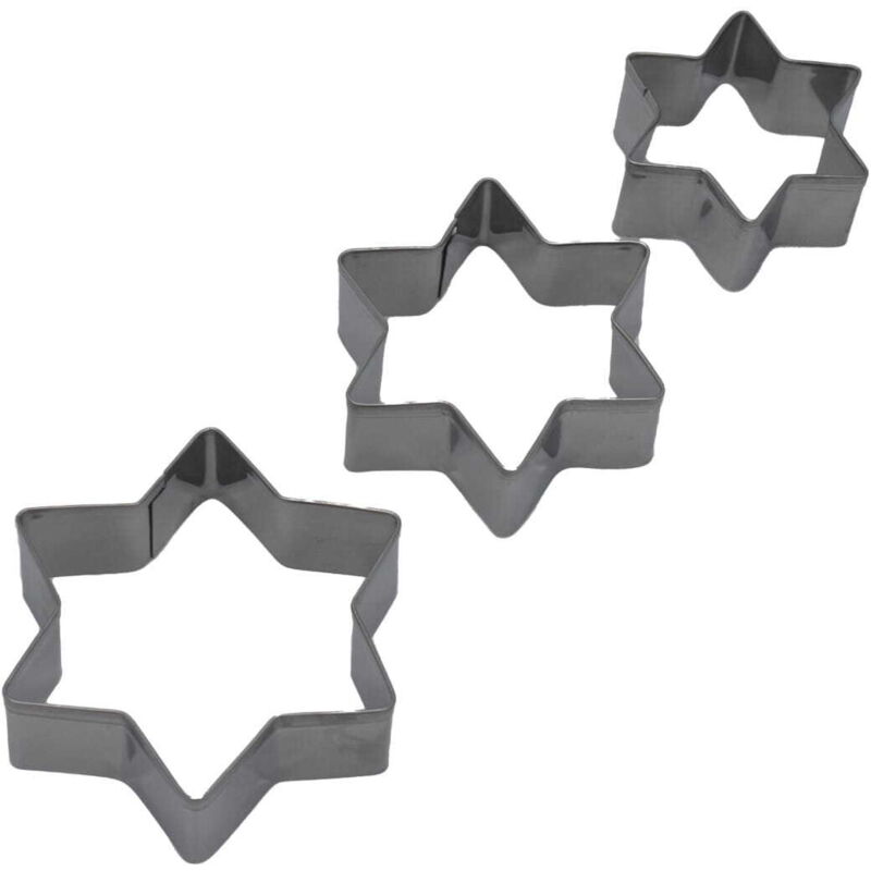 Lebkuchen-Ausstechformen-Set, Sternform, 3-teilig, BRUNBESTE BB-3036