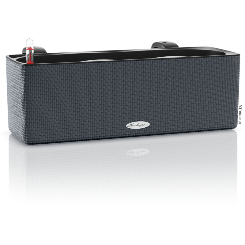 Lechuza - Cube-Triple Blumenkasten, schiefergrau - inkl. wmf Kräuterschere