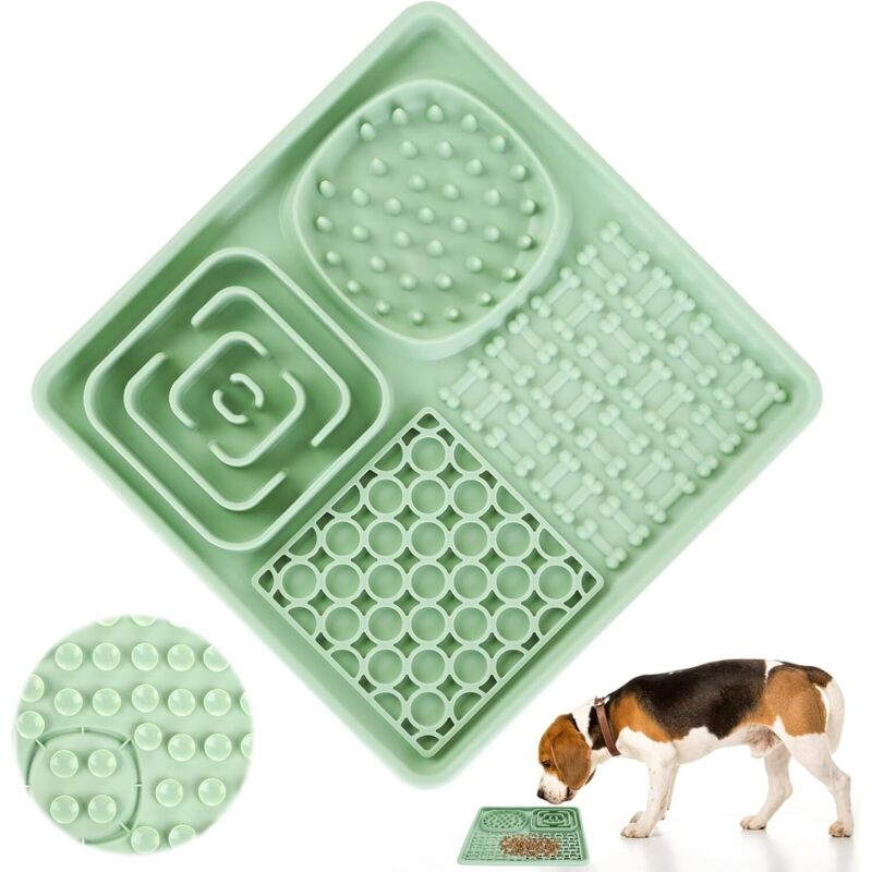 Leckmatte aus Silikon mit Saugnäpfen für Hunde und Katzen – BPA-frei, für Futter und Training geeignet – spülmaschinenfest