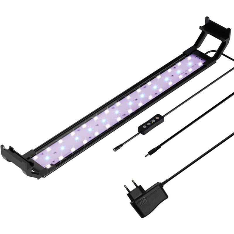 LED Aquarium Beleuchtung Fisch Tank Lampe Vollspektrum Pflanzenlicht für Aquarienpflanzen Wachstum,45-60cm
