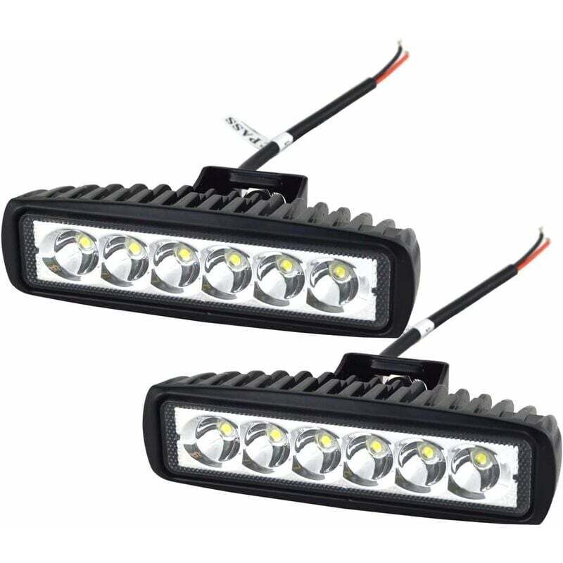 LED-Arbeitsscheinwerfer, LED-Stange, 12 V, 18 W, 15 cm, LED-Fahrzeugbeleuchtung, IP67-Spot, bruchsicher, LED-Arbeitsschutz für 4x4-Fahrzeuge, Camion,