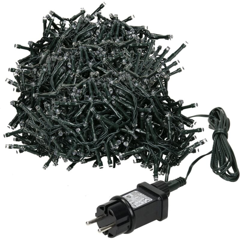 ECD Germany LED Cluster Lichterkette 8m 400 LEDs Extra Warmweiß, 8 Modi, Strombetrieb, IP44 Wasserdicht, Innen- und Außen, Weihnachtsbeleuchtung