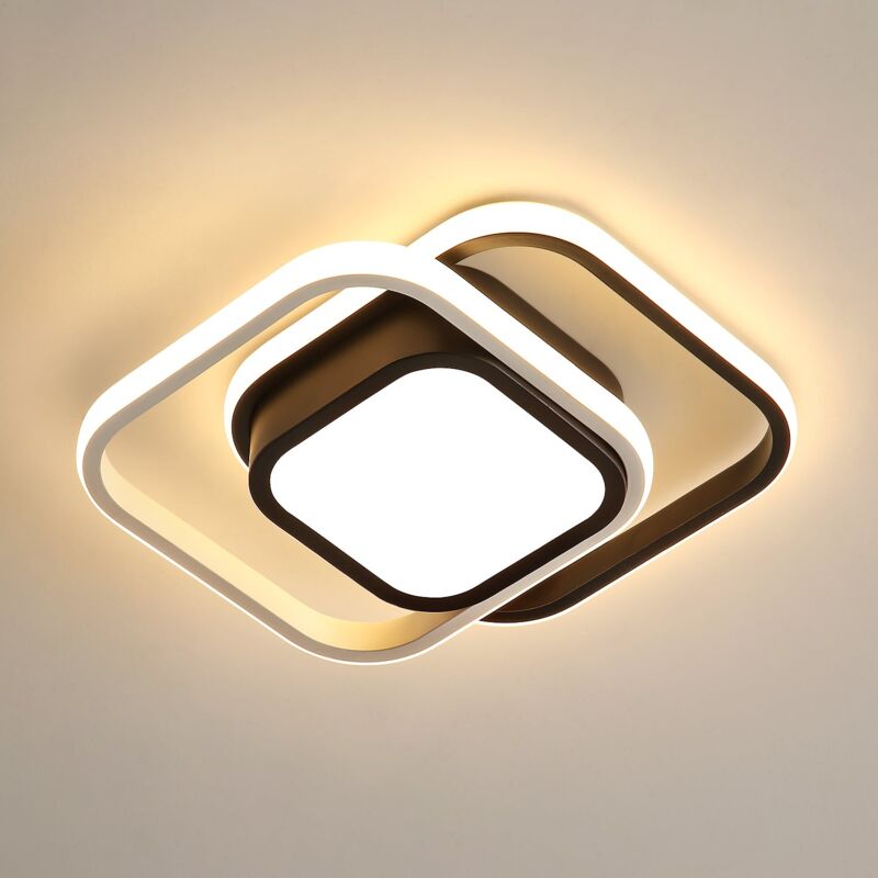 Goeco - Moderne LED-Deckenleuchte, 32W Deckenleuchte, 2500lm Deckenleuchte für Wohnzimmer, Schlafzimmer, Küche, Flur 3000K (Warmweiß)