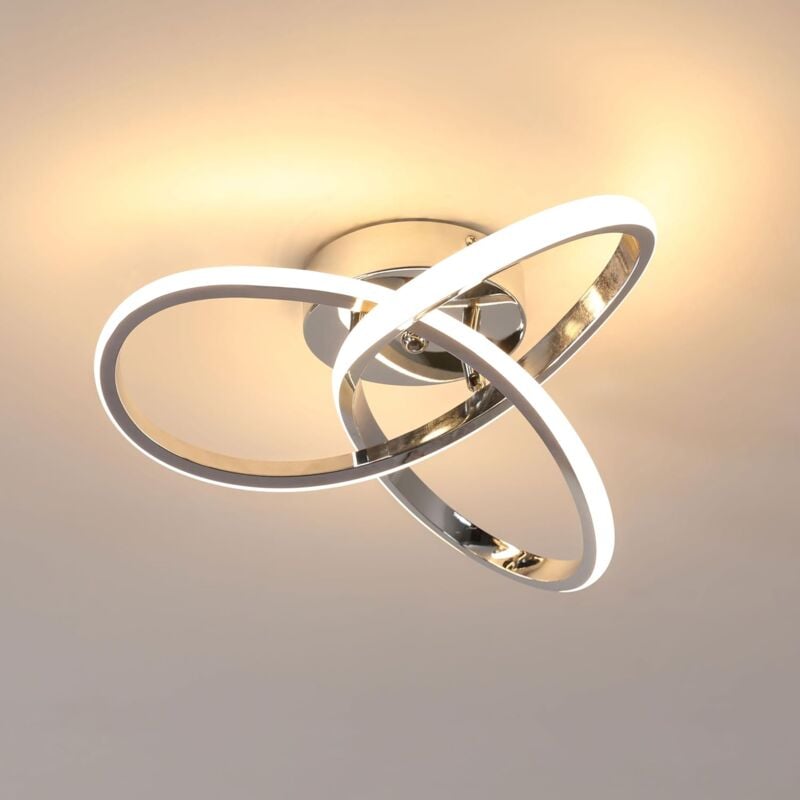 Goeco - 30 w LED-Deckenleuchte, moderne silberne Deckenleuchte für Schlafzimmer, 3375 lm, LED-Deckenleuchte für Flur, Küche, Schlafzimmer, Esszimmer,