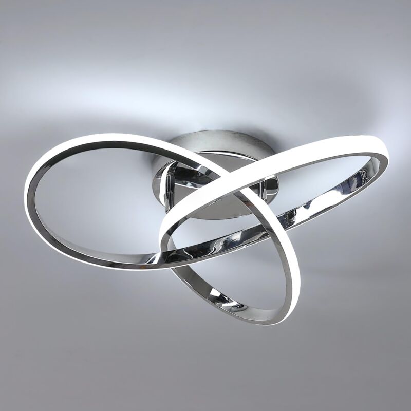 LED-Deckenleuchte, 38 w, 4275 lm, moderne silberne Acryl-Deckenleuchte für Wohnzimmer, Deckenleuchte für Schlafzimmer, Flur, Küche, Balkon, Kaltweiß