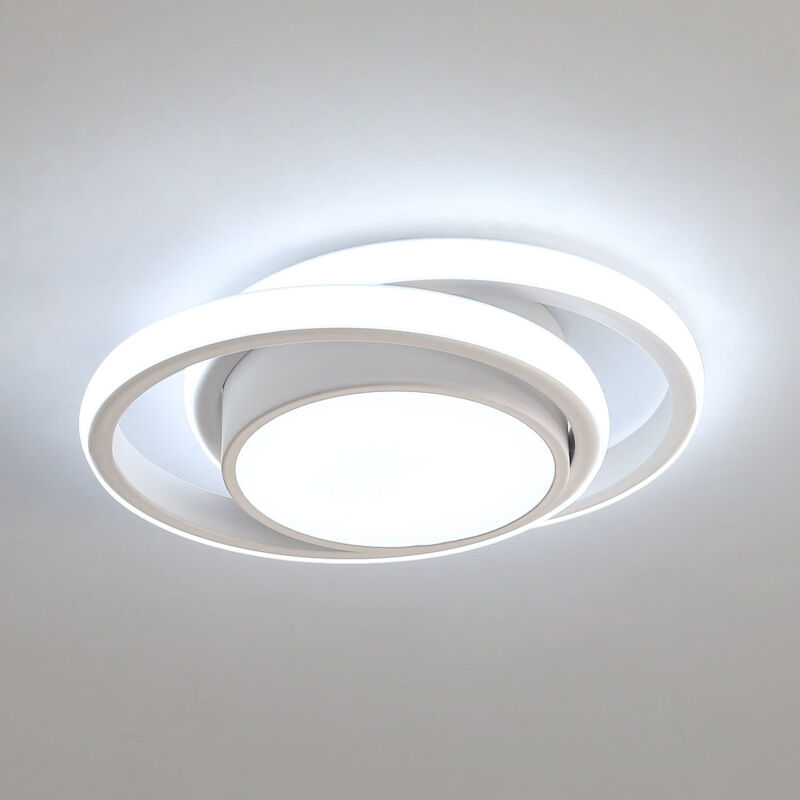 Goeco - LED-Deckenleuchte, Runde Deckenlampe 32W 2500lm, Moderne Deckenleuchte für Flur, Schlafzimmer, Küche, Wohnzimmer, Kaltweißes Licht 6000K,