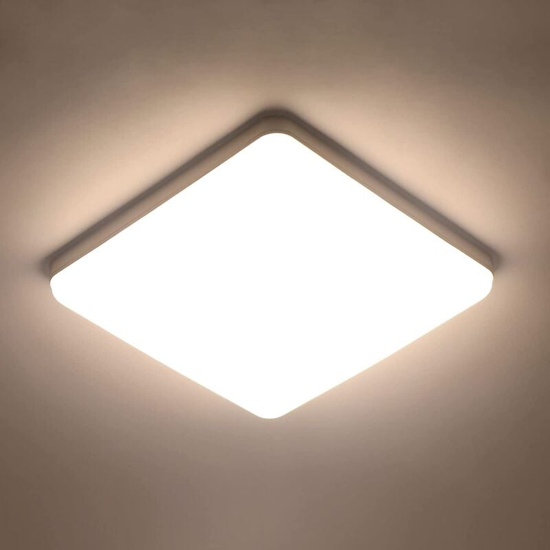 Goeco - led Deckenleuchte Quadratisch 36W, Deckenlampe 3300LM 4000K Neutralweiß, Moderne Ultraflache led Deckenlampe für Badezimmer Küche