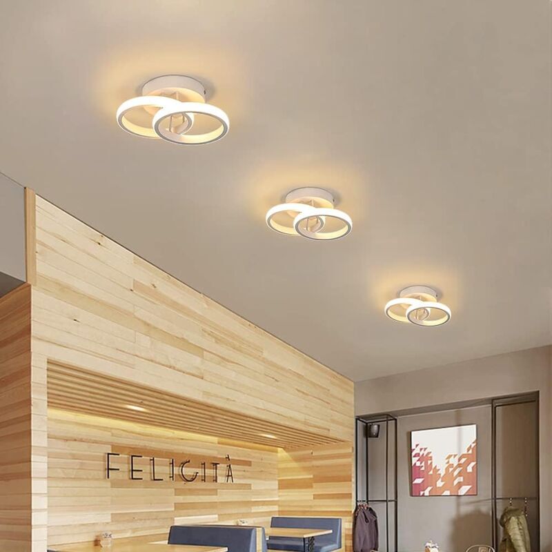 Comely - LED-Deckenleuchte, LED-Deckenleuchter, Deckenleuchte, warmweiß 3000 k, 22 w, moderne schicke Acryl-Deckenleuchte, Beleuchtung für Küche,