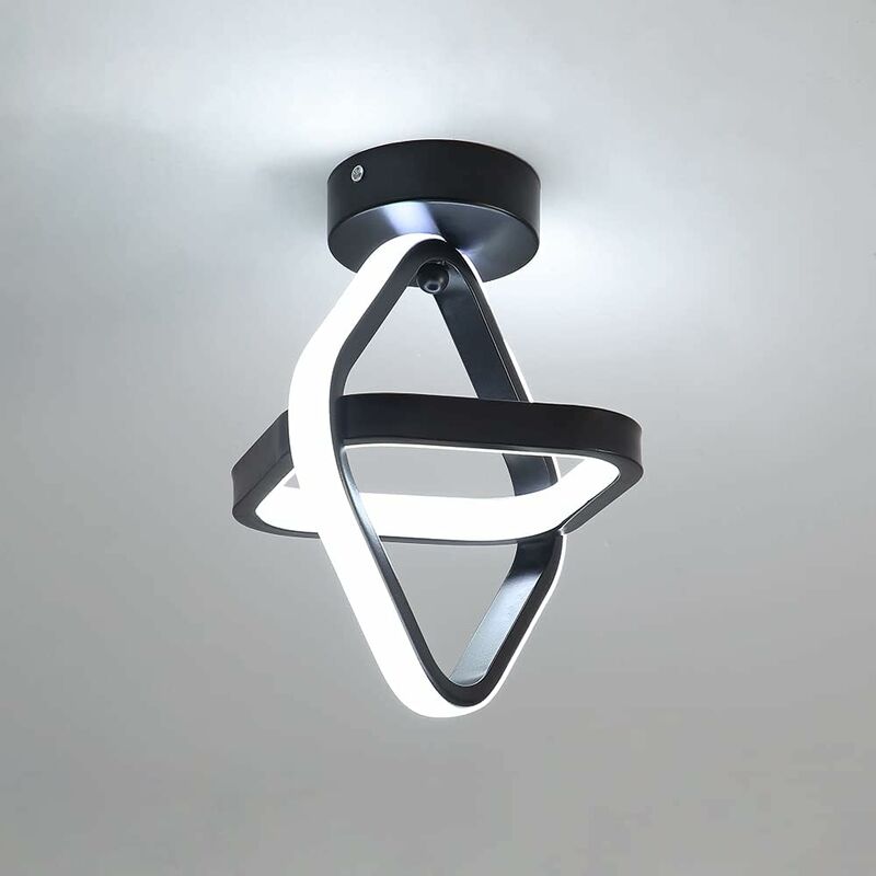 Comely - LED-Deckenleuchte, moderne schwarze Kronleuchterlampe 22 w, quadratische Korridor-Deckenleuchte für Korridorbalkon, 4000 k weißes Licht,