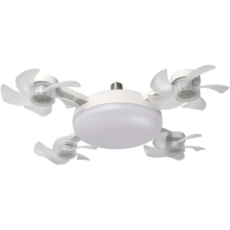 LED-Deckenventilator mit Fernbedienung, dimmbarer LED-Deckenventilator (vier Köpfe)