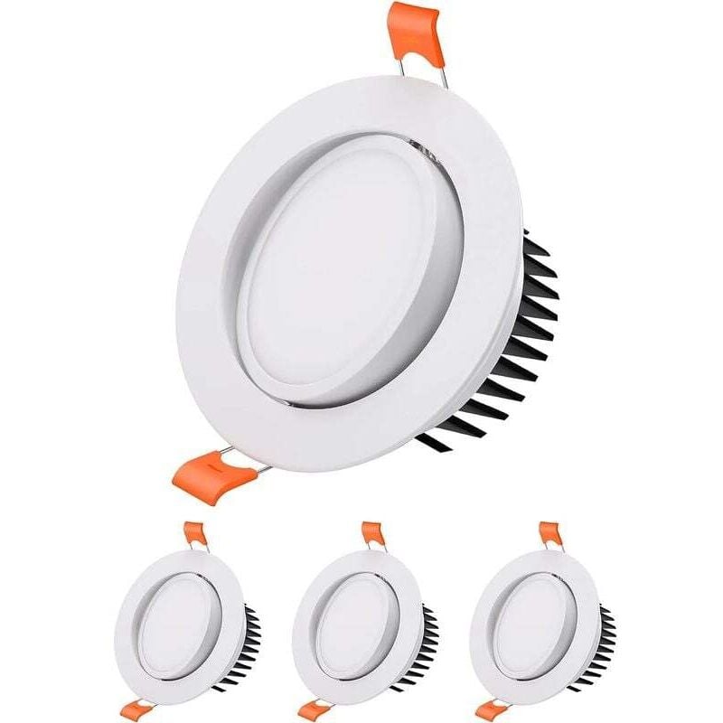Led Einbaustrahler, 3 Stück 12W led Einbaustrahler Bad, 6000k Kaltweiß Extra Flacher led Einbaustrahler 40° Verstellbarer Deckenstrahler Winkel 120°