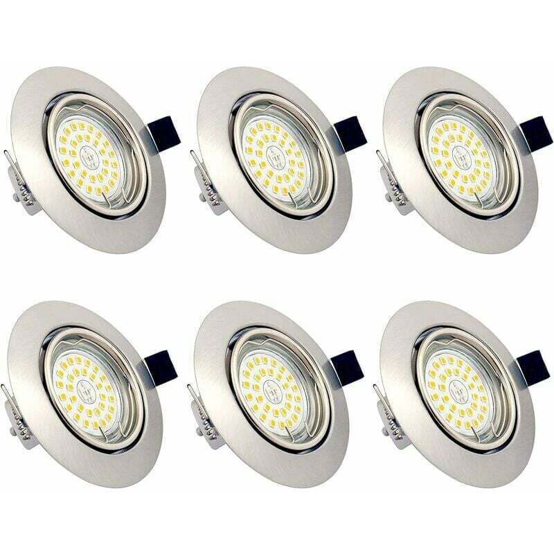 LED Einbaustrahler GU10 6W Deckenstrahler AC 230V Warmweiß 3000K Deckenlampe Einbaustrahler Wasserdicht IP23 für Wohnzimmer Küche Flur Gallery Store