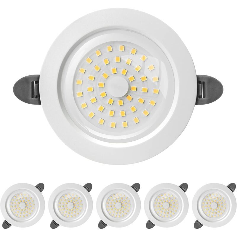 LED-Einbaustrahler, IP44 LED-Einbaustrahler für den Innenbereich, extra flacher 28-mm-Einbaustrahler, 9 W 900 Lumen, entspricht 90 W Glühlampe,