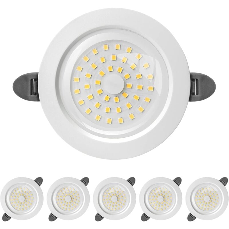 LED-Einbaustrahler, IP44 LED-Einbaustrahler für den Innenbereich, extra flacher Einbaustrahler 28 mm, 9 w 900 Lumen, entspricht 90 w Glühlampe,