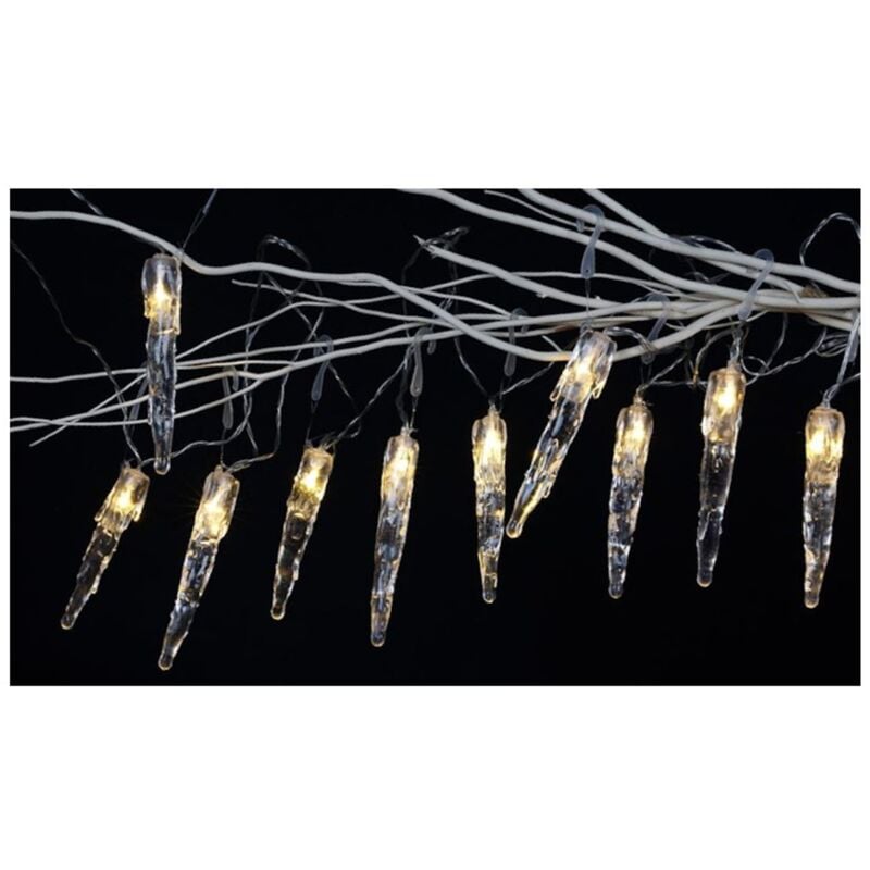 Led Eiszapfen-Lichterkette 10LED Weihnachtsbeleuchtung Weihnachtsdeko Winterdeko