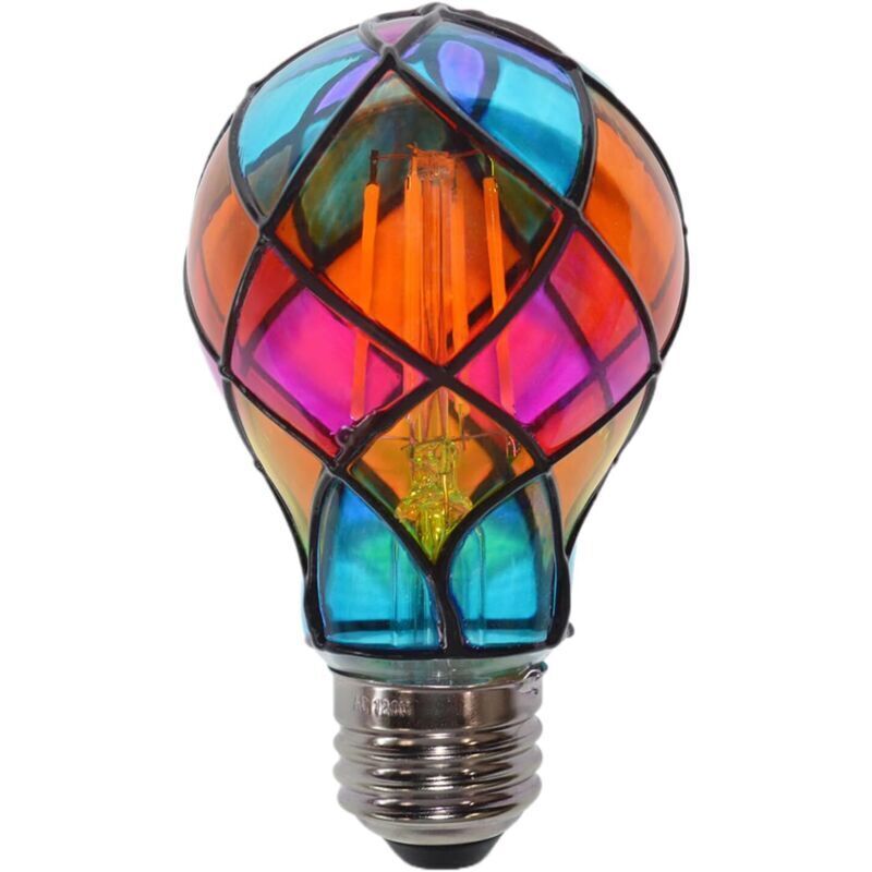 LED-Glühbirnen mit Buntglas-Effekt, E26 4W 120V – Ambientebeleuchtung für Halloween-Partys, Feiern, Nachttischlampen, Weihnachtsdekoration im