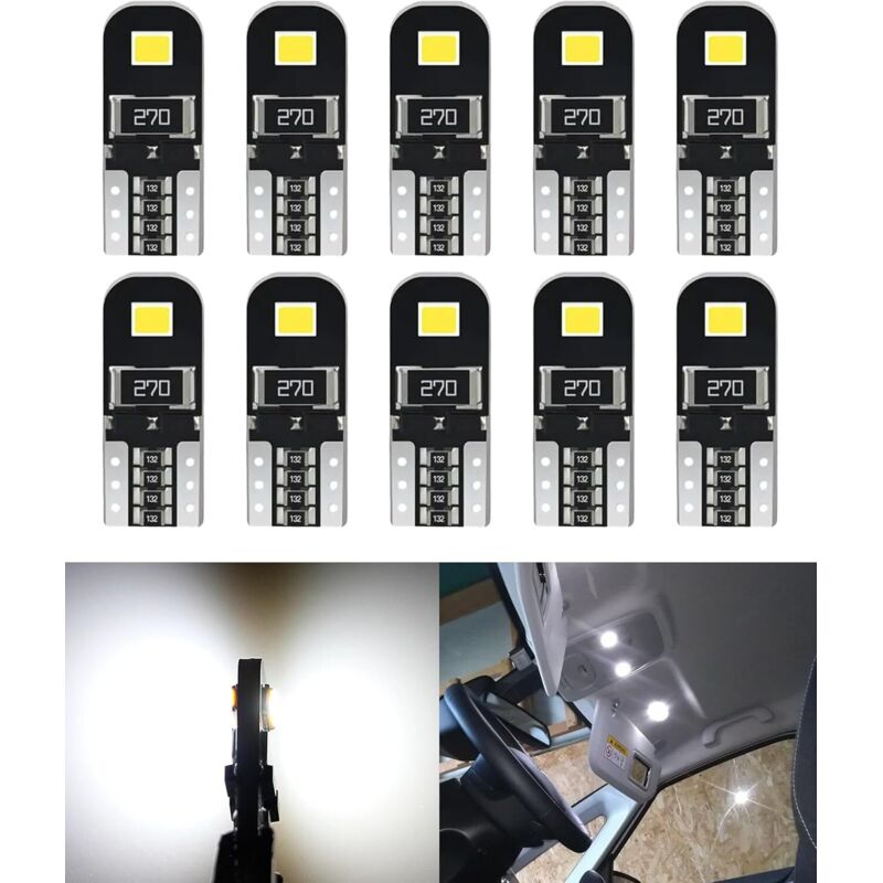 LED-Innenraumbeleuchtung für Autos, Kennzeichenbeleuchtung, Armaturenbrettbeleuchtung, Innenraumbeleuchtung, 12V T10 Ersatzleuchten für Autos,