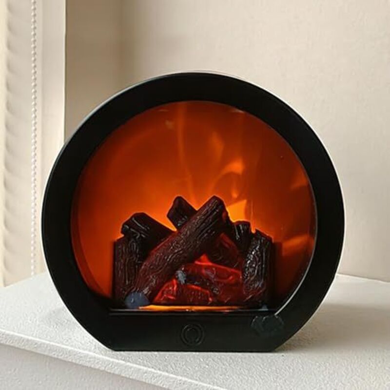 Led Kamin, Kamin Lamp Touch-Bedienung, Elektrische Kamine Mit Flammeneffekt, USB&Batteriebetrieben Kaminfeuer Simulation Tischkamin Ornament Nach