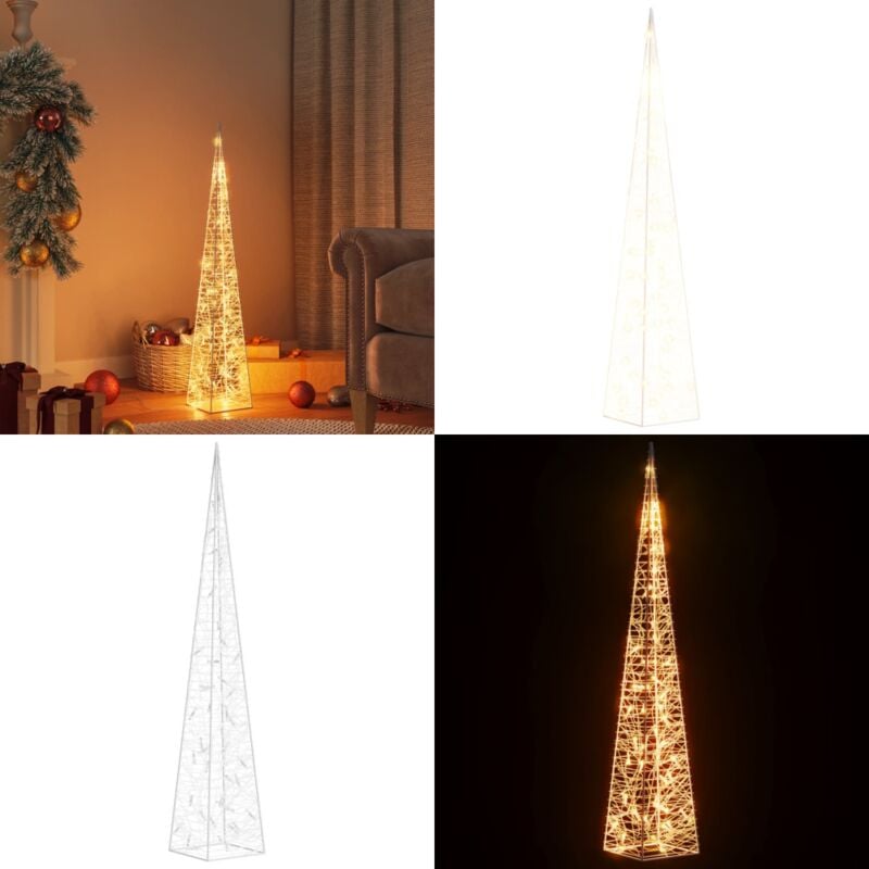 LED-Leuchtkegel Acryl Deko Warmweiß 90 cm - LED-Dekoration - Weihnachtsbeleuchtung - Lichtkegel - Outdoor-Beleuchtung - Indoor-Beleuchtung - Home &