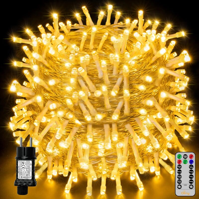 Led Lichterkette 40m 400 LEDs, Weihnachtsbeleuchtung IP44 Wasserdicht mit Fernbedienung und Timer, 8 Modi, Party Deko für Weihnachten, Geburtstag,