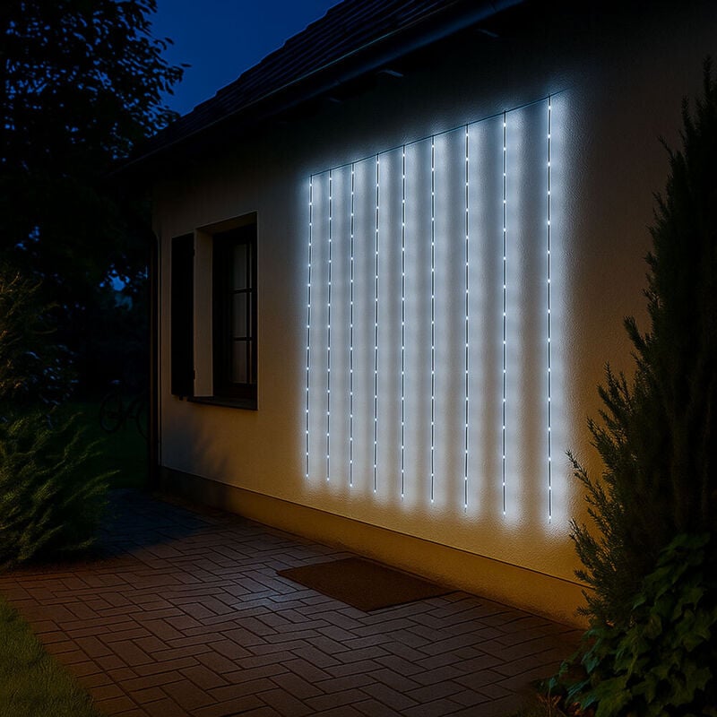 Led Lichterkette Außenleuchte Gartendeko Balkonleuchte Terrassenlampe, Kupfer, dimmbar Timer 300x led 12000K, l 300 cm, 9er Set