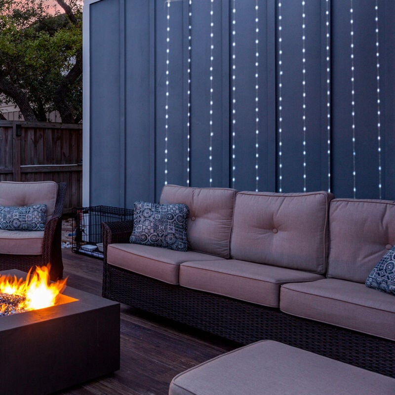 Led Lichterkette Außenleuchte Gartendeko Balkonleuchte Terrassenlampe, Kupfer, dimmbar Timer 300x led 12000K, l 300 cm