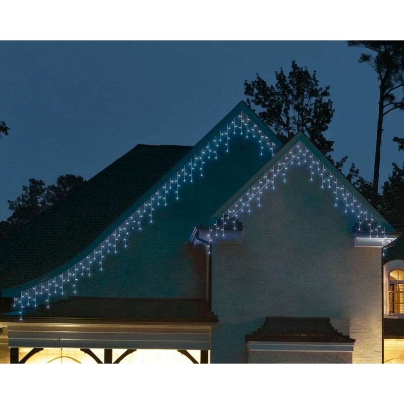 Kaemingk LED Eisregen Lichterkette 259 LED kaltweiß Lichterketten