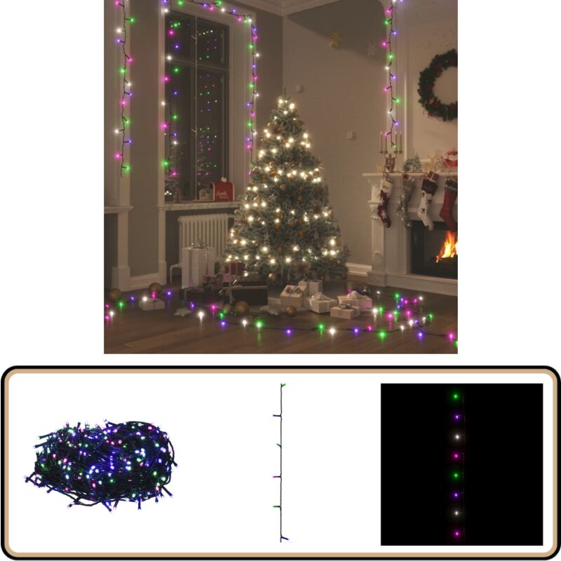 LED-Lichterkette mit 1000 LEDs Pastell Mehrfarbig 100 m pvc - Weihnachtsbeleuchtung - LED-Lichtringe - Lichterkette - Innendekoration - Outdoor
