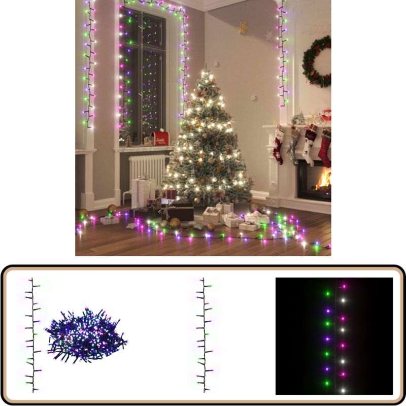 LED-Lichterkette mit 1000 LEDs Pastell Mehrfarbig 25 m pvc - Weihnachtsdeko - LED-Lichtring - Lichterkette - Innenbeleuchtung - Festival Beleuchtung