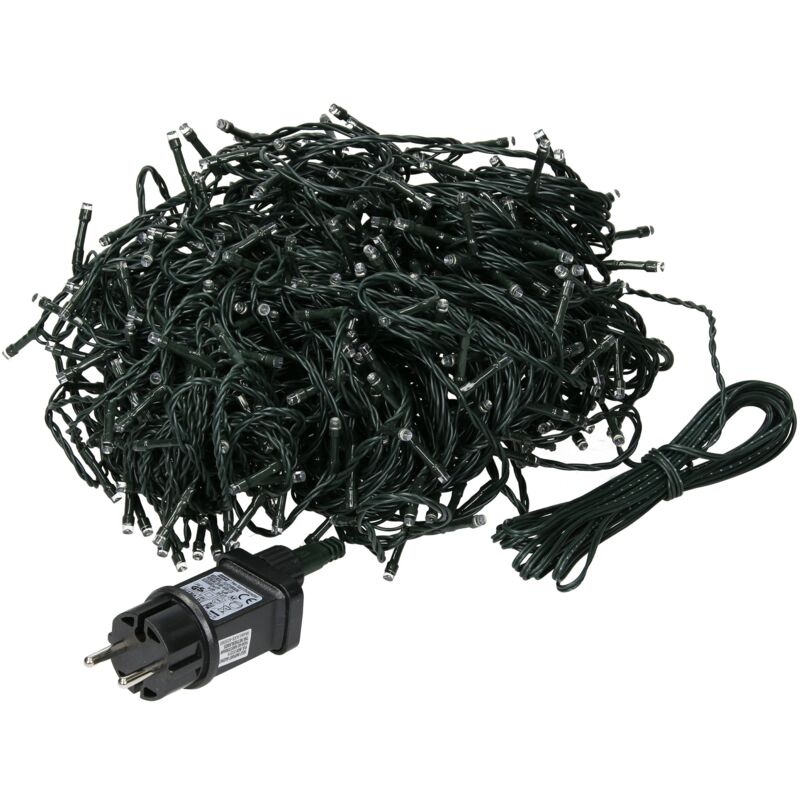 Ecd Germany led Lichterkette 18m mit 240 LEDs Warmweiß, Strombetrieben, IP44 Wasserdicht, Beleuchtung für Innen & Außen, Weihnachtsbeleuchtung