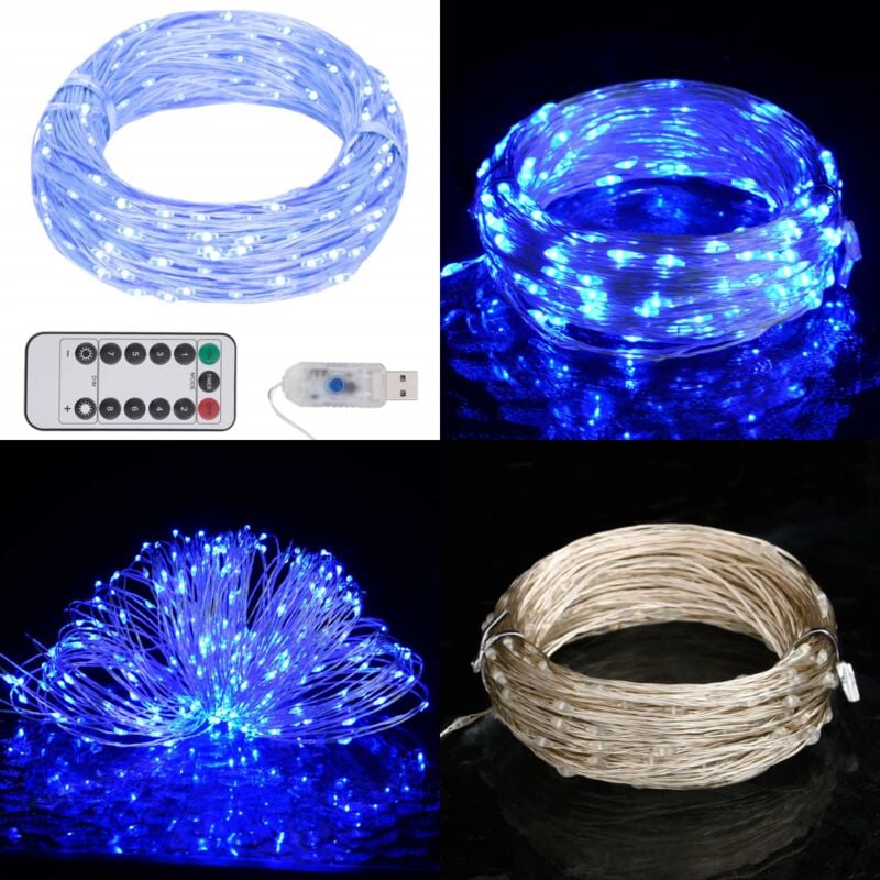 LED-Lichterkette mit 150 LEDs Blau 15 m - LED-Lichterkette - Blaue Lichterkette - Lichterkette Blau - Outdoor Beleuchtung - Indoor Beleuchtung - Home
