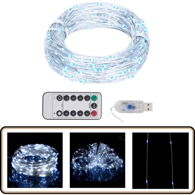 LED-Lichterkette mit 300 LEDs Kaltweiß 30 m - LED-Lichterkette - Lichterkette - Weihnachtsdeko - Outdoor-Beleuchtung - Indoor-Beleuchtung