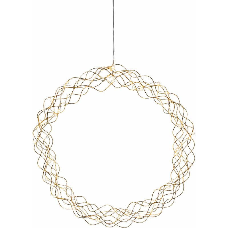 Led Dekokranz ,Curly', gold, ø 45cm - Star Trading