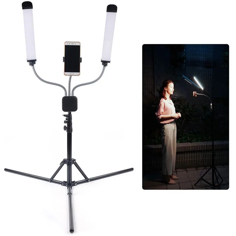 LED Make-up Licht Wimpernverlängerung Lampe Kosmetik Nagelstudioleuch Lampe USB + Handyhalter