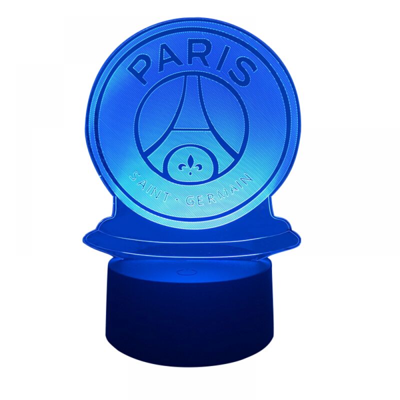 LED-Nachtlicht FC Paris Saint-Germain Fußballclub 3D-Illusion Kinder Fußball-Logo PSG Schreibtischlampe
