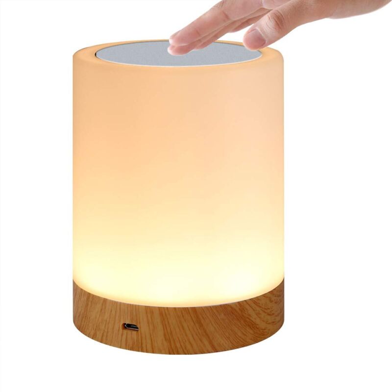LED-Nachttischlampe, Stimmungslicht fürs Schlafzimmer, Touch-Bedienung, 13 RGB-Farben, ferngesteuerte Schreibtischlampe für Schlafzimmer, Wohnzimmer