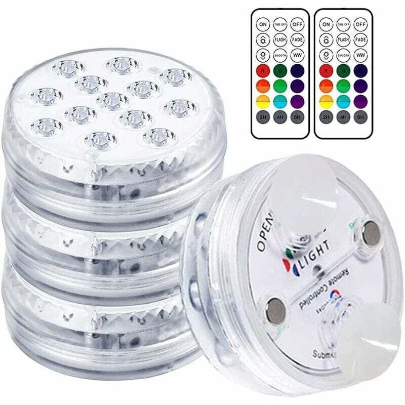 LED-Poolbeleuchtung, wasserdichte LED-Beleuchtung, 30 bis 50 Stunden Leuchtdauer, IP68 wasserdicht, 16 wechselnde RGB-Farben, dekorative Beleuchtung