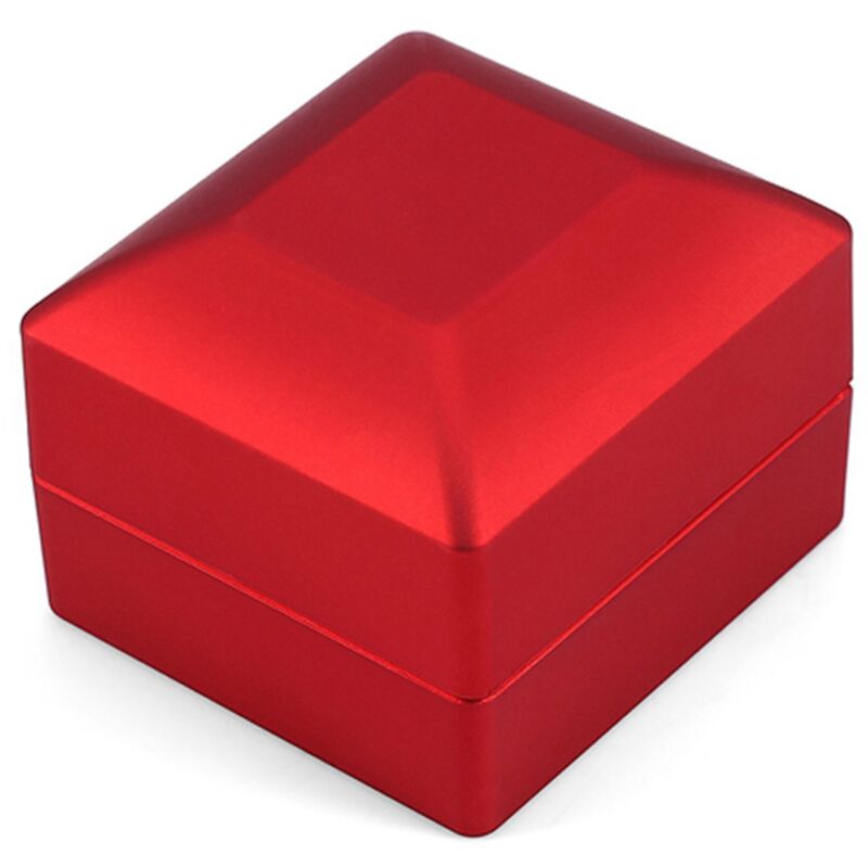 LED-Schmuckaufbewahrungsbox – Rot leuchtende Ringbox als Geschenk