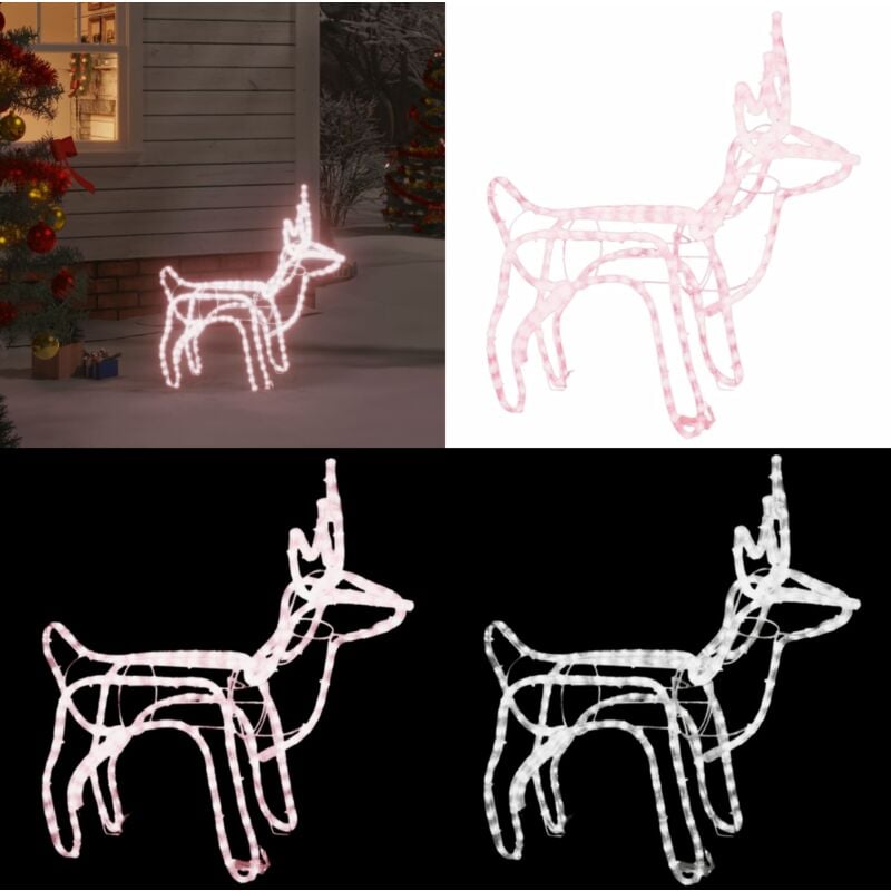 LED-Silhouette Rentier Warmweiß 60x30x60 cm - Weihnachtsbeleuchtung Rentier - Weihnachtsdeko Rentier - Home & Living