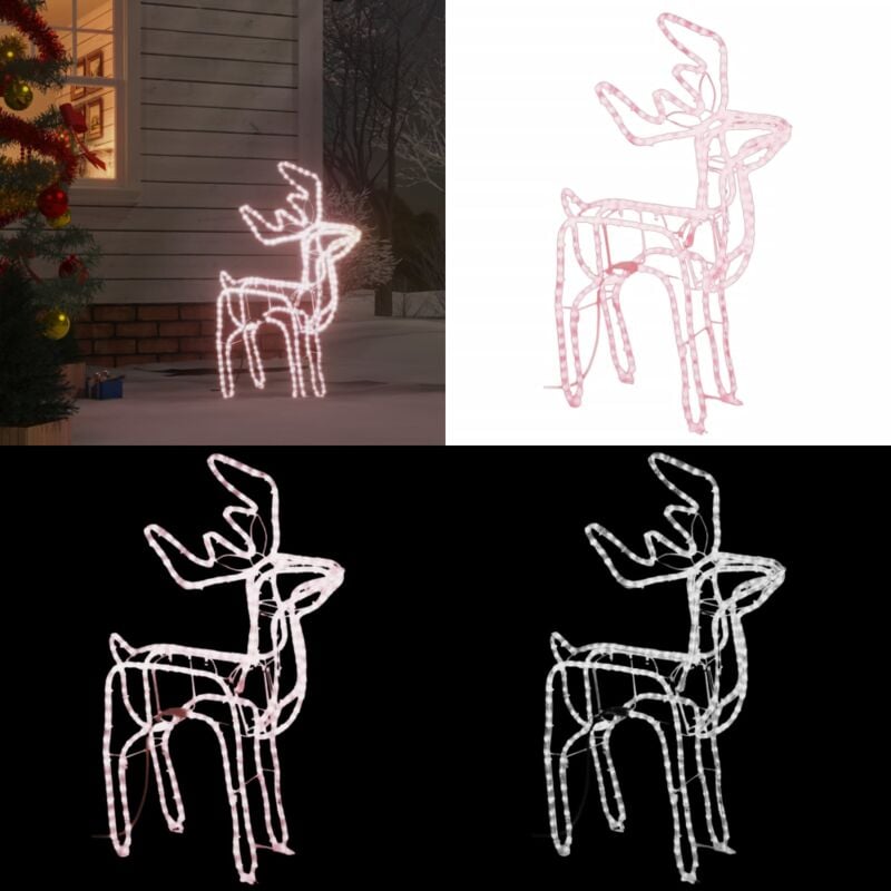 LED-Silhouette Rentier Warmweiß 76x42x87 cm - Weihnachtsbeleuchtung Rentier - Weihnachtsdeko Rentier - Home & Living