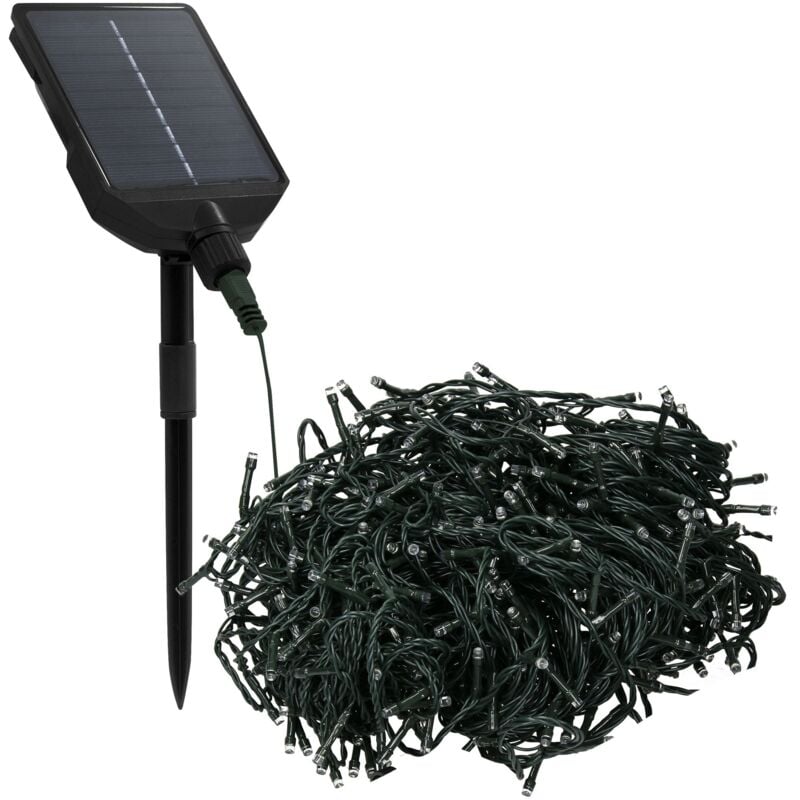 ECD Germany Solar Lichterkette Aussen 11m 560 LED Warmweiß, Weihnachtsbeleuchtung Outdoor, IP44 Wetterfest, 13 Modi & Timer Solarlichterkette mit
