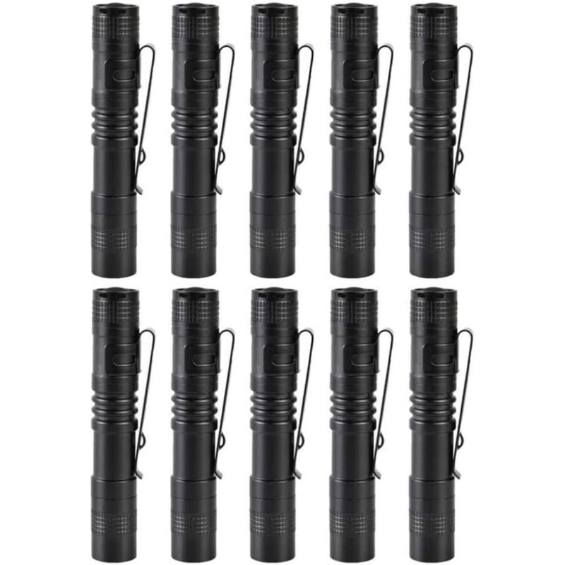 LED-Stift-Taschenlampe Mini-Camping-Taschenlampe wasserdichte Camping-Taschenlampe 10 Stück (ohne Batterie)