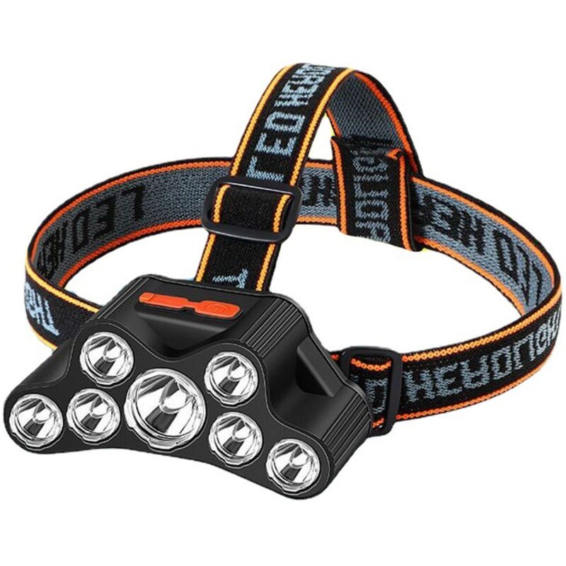 Lampe Frontale à LED, Lampe Frontale Super Lumineuse de 18 000 Lumens, Lampe Frontale Irradiée Longue Distance