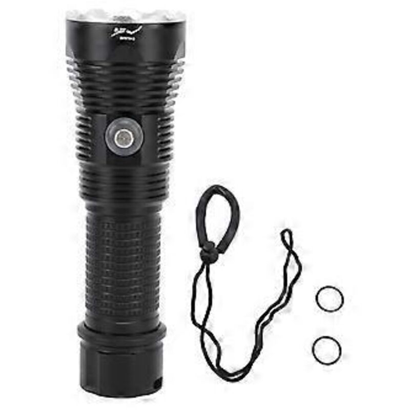 LED-Taucherlampe, IPX8 wasserdicht, stufenlos dimmbar, 100 m Reichweite, 3000 lm weißes Licht, ideal zum Tauchen, Schnorcheln und für Höhlenforschung