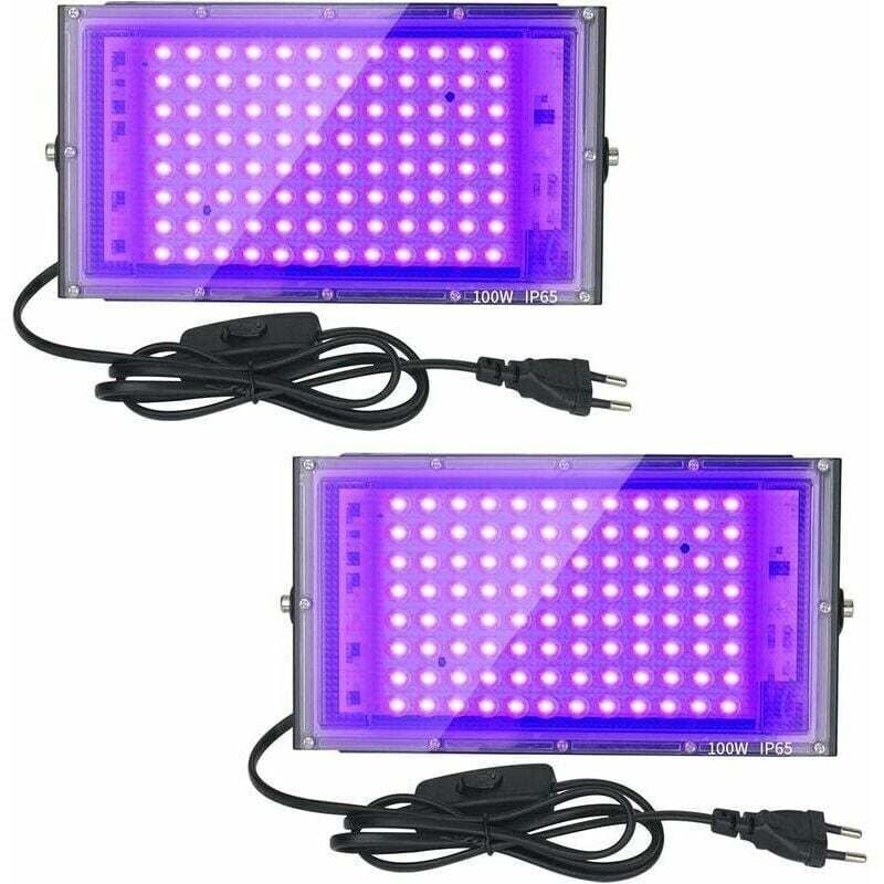 LED-UV-Flutlicht, 100 W, Schwarzlicht, IP65, wasserdicht, UV-LED-Licht, Aquarium-Effektbeleuchtung, Party, fluoreszierende Farbe, fluoreszierendes
