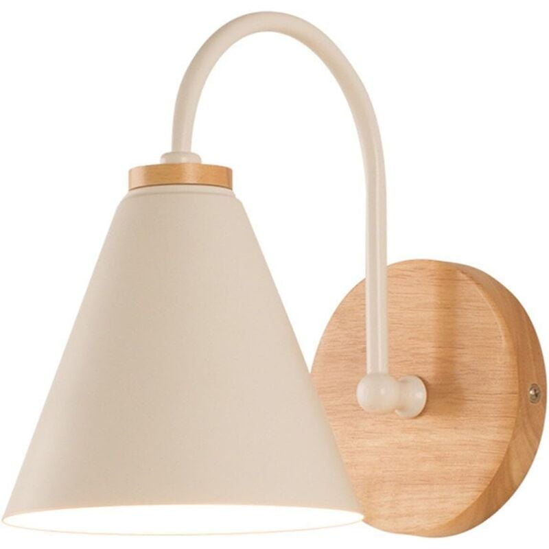 LED-Wandleuchte für Arbeitszimmer, Schlafzimmer, Nachttisch, Balkon, Leselampe, moderne Schlichtheit, ideal für Schlafzimmer, Flur, Badezimmer (weiß)