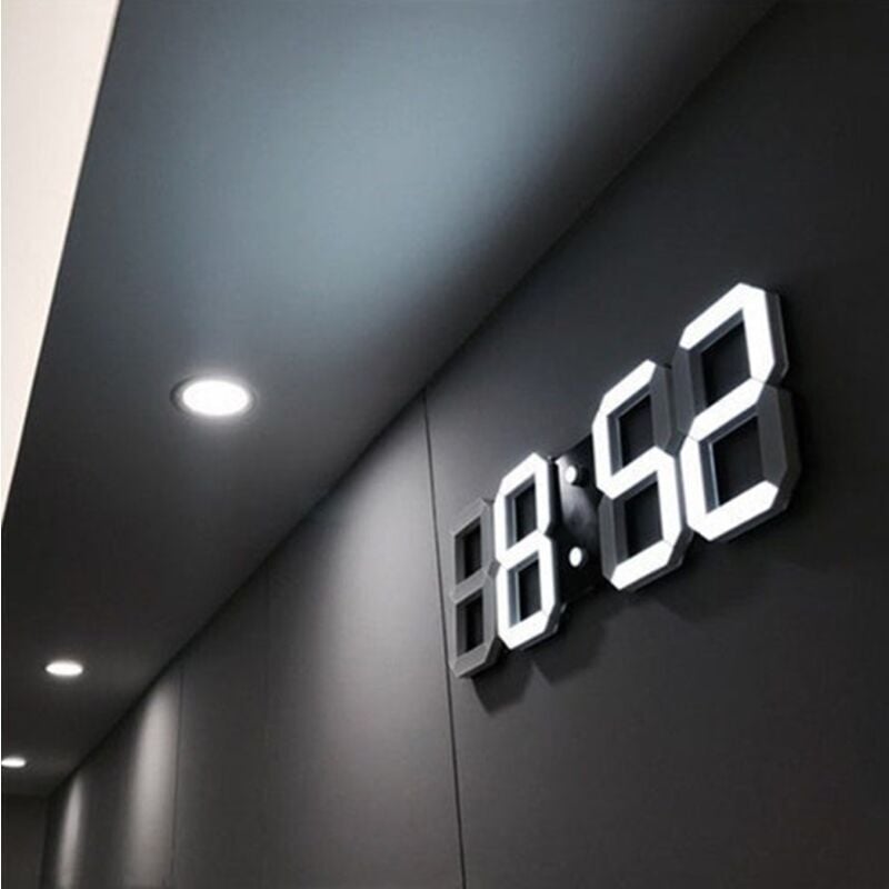 LED-Wanduhr, Wecker, LED-Digital-Wanduhr, Reloj De Pared Horloge, Alarm, Alarme, digitale Tischuhr, digitale Wanduhr, LED-Digital-Wanduhren