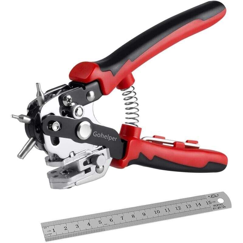 Leder-Lochzange, Ledergürtel-Lochzange, Leder-Lochzange, Lederstückschneider, Gürtel-Lochzange, professionelle Ösen-Lochzange für Stoffgürtel, Leder,